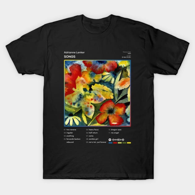 Adrianne Lenker - songs Tracklist Album T-Shirt by 80sRetro